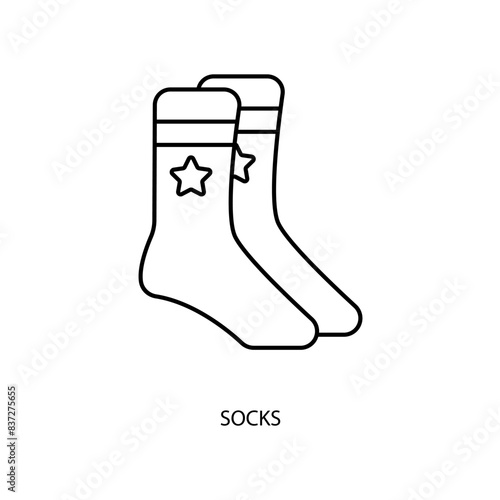 socks concept line icon. Simple element illustration. socks concept outline symbol design.