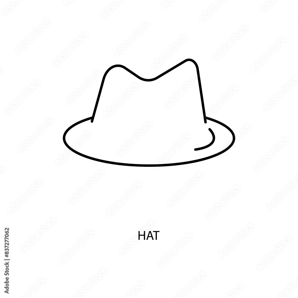 hat concept line icon. Simple element illustration. hat concept outline symbol design. hat concept line icon. Simple element illustration. hat concept outline symbol design.
