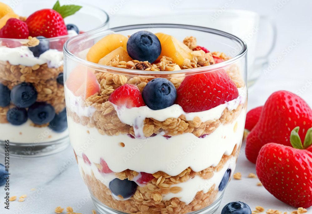 Trifle dessert with fresh berries Trifle dessert with fresh berries