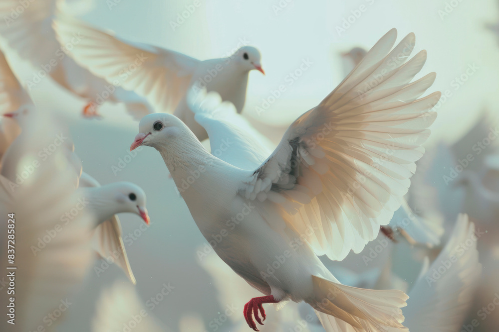 Fototapeta premium white dove symbol of peace