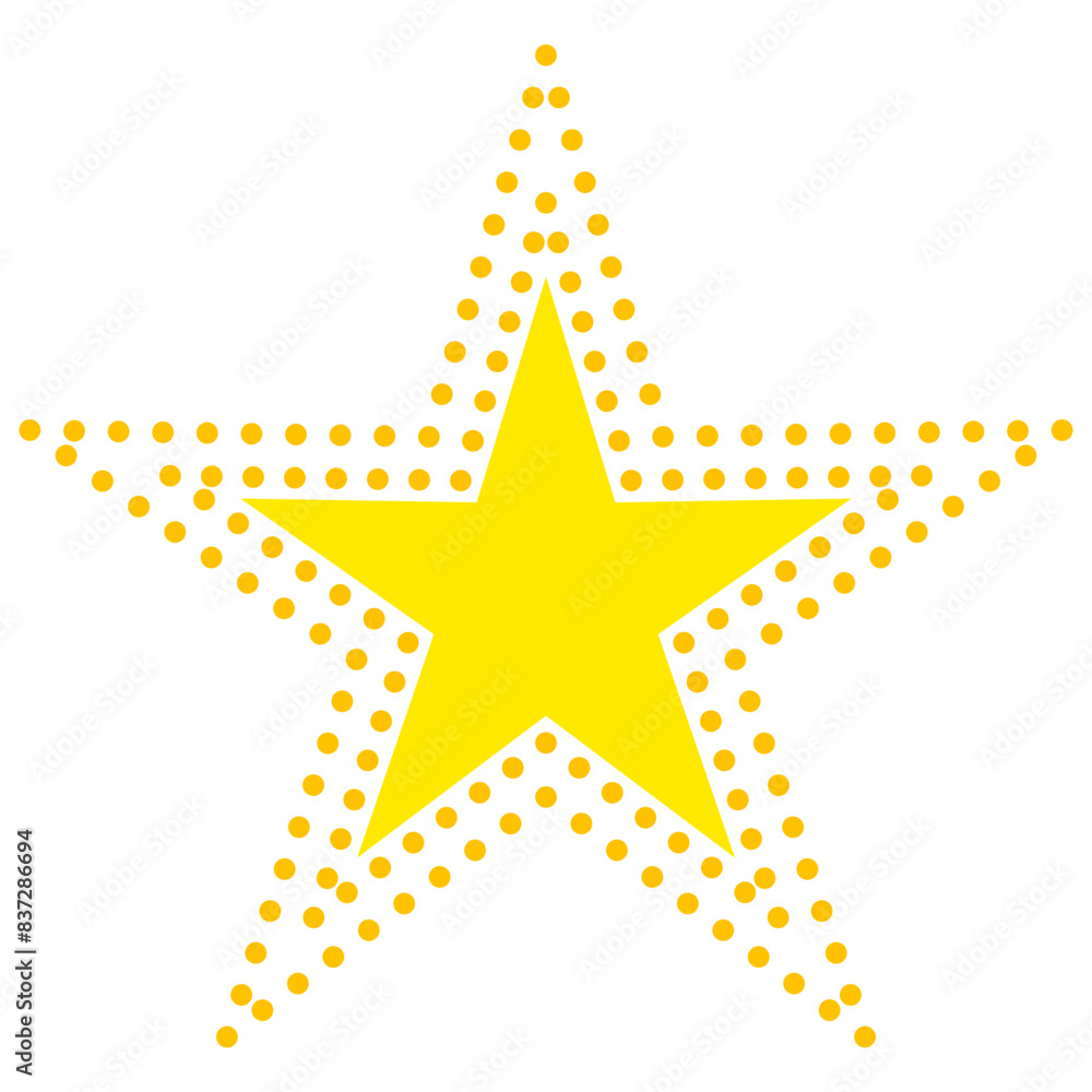 Obraz premium Dots star halftone icon. Vector illustration.