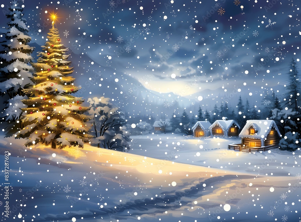 Christmas Snow Scene Christmas Snow Scene