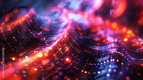 Abstract depiction of governance frameworks in business, incorporating energy elements, interconnected systems, dynamic shapes, vibrant colors, innovative concepts, sustainable and modern,
