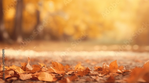 autumn leaves background  generative ai