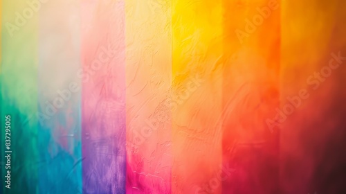 Colorful gradient background with LGBT flag colors, creating a modern abstract cover for web design during Pride Month (selective focus, modern theme, whimsical, Fusion, online banner backdrop)