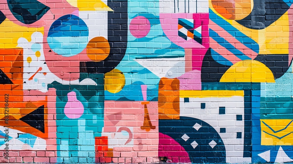 Abstract Geometric Street Art Exploration Abstract Geometric Street Art Exploration