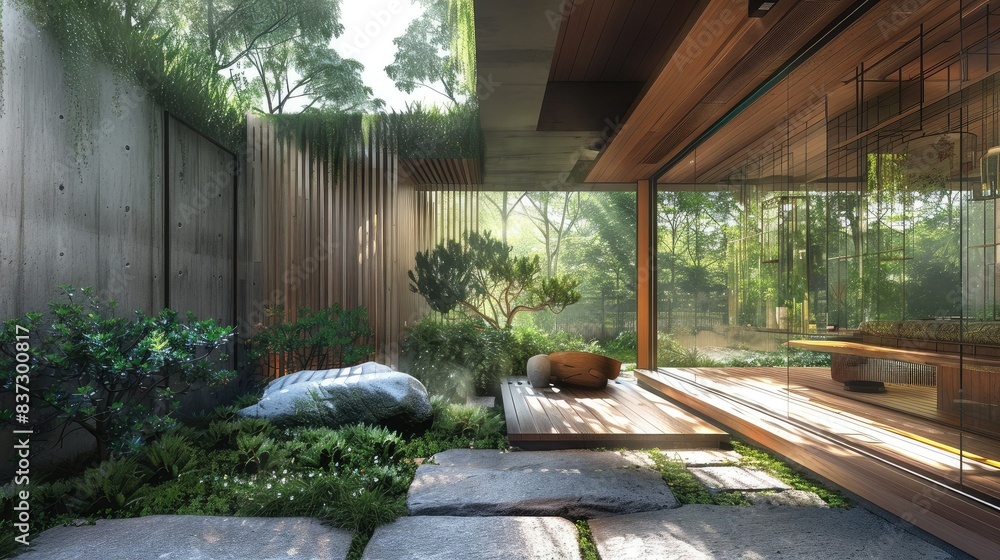 Architectural elements blending with nature Architectural elements blending with nature
