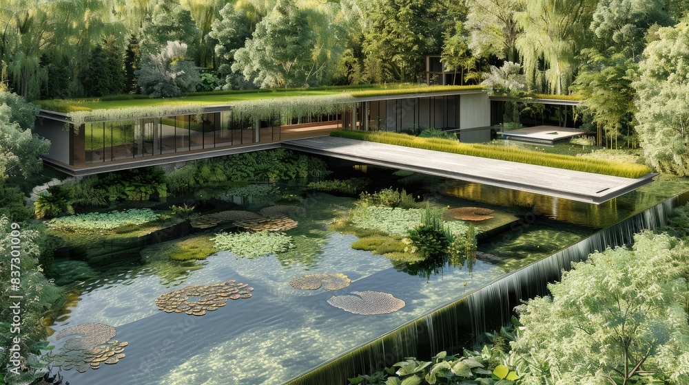 Architectural elements blending with nature Architectural elements blending with nature