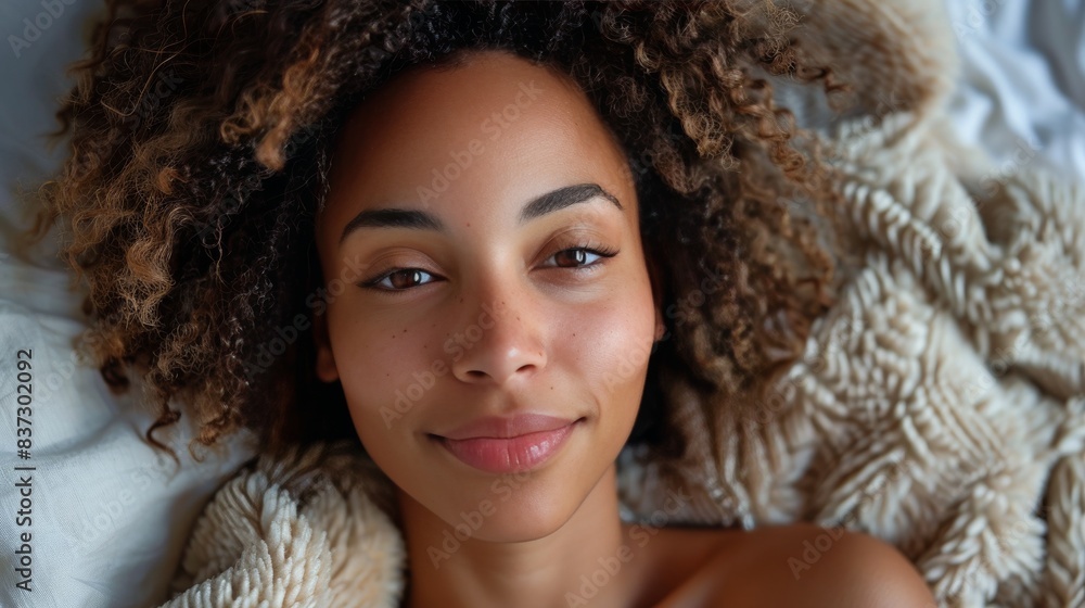 Woman With Freckles Sleeping In Bed Woman With Freckles Sleeping In Bed