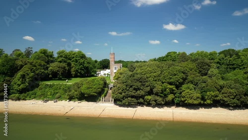 Aerial view Luttrell's Tower Calshot photo