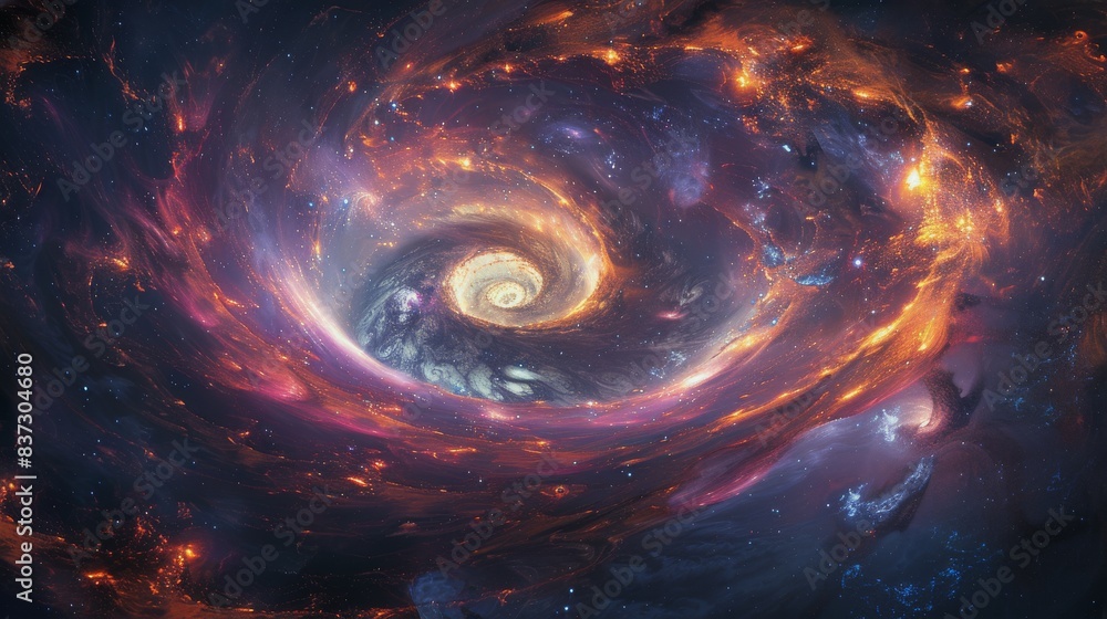 A Cosmic Vortex Surrounding a Black Hole in Deep Space A Cosmic Vortex Surrounding a Black Hole in Deep Space