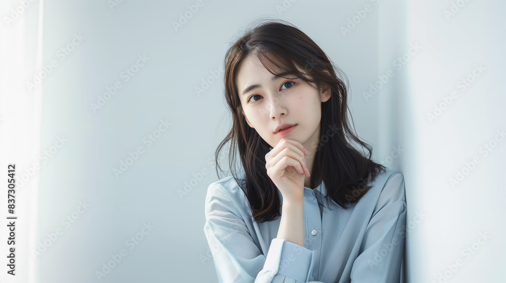 考える女性 考える女性