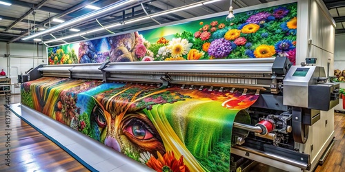 Highly detailed and vibrant graphics printed on a large format printer photo