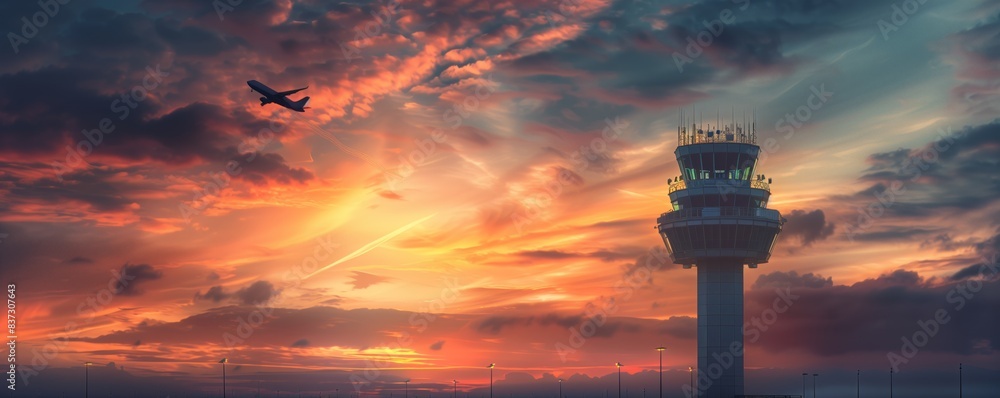 Fototapeta premium Air traffic control tower