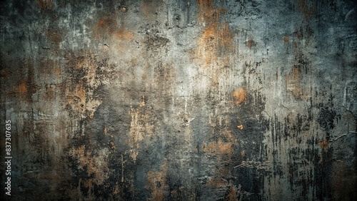 Abstract dark texture dirty wall background with scratches and distressed grey grunge seamless overlay