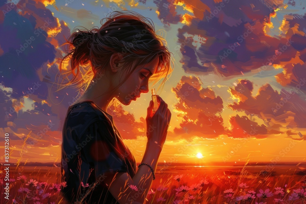 girl in a field girl in a field