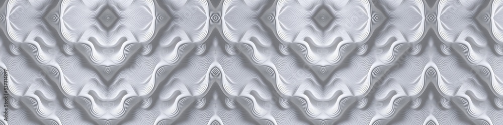 A pattern of white squares and triangles