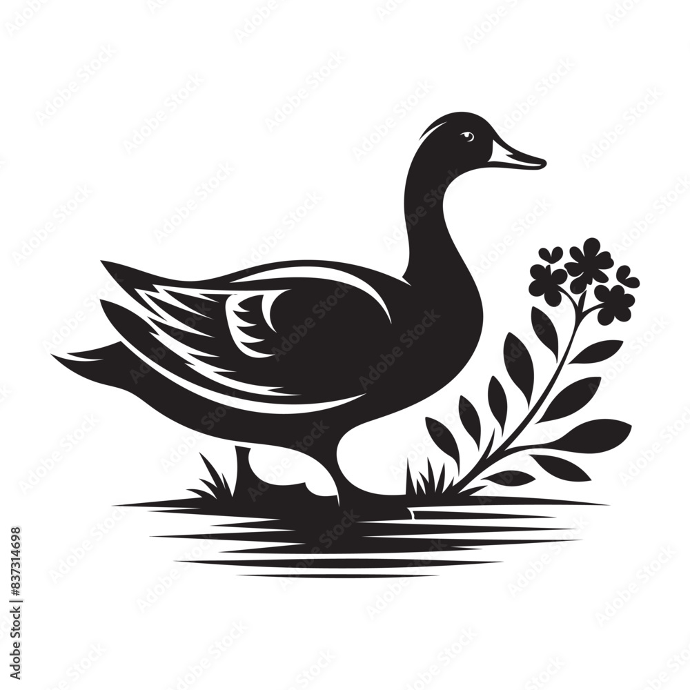 Duck vector silhouette Duck vector silhouette