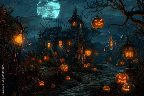 Halloween Pumpkin House © duyina1990