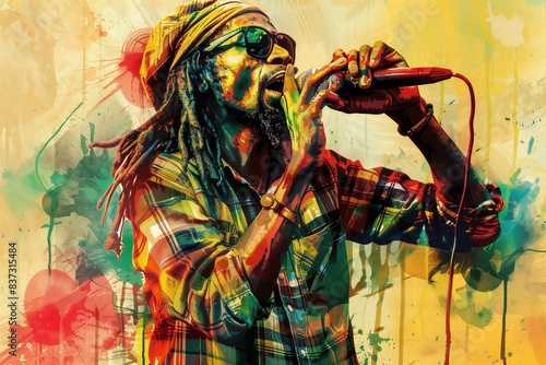 Portrait of a reggae man