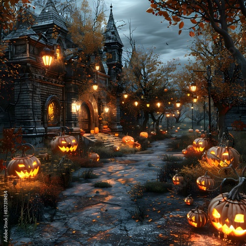 Halloween Pumpkin House