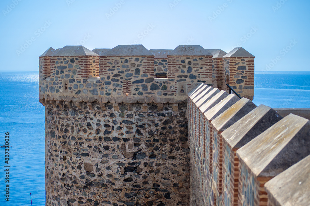 Obraz premium San Miguel castle in the sunny morning in Almunecar, Spain