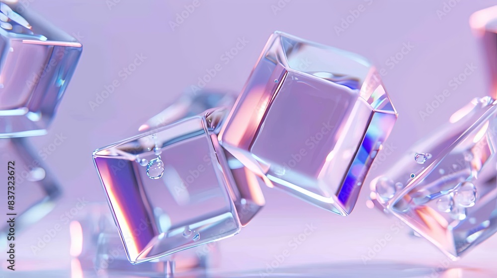 cubos de cristal. fondo abstracto cubos de cristal. fondo abstracto