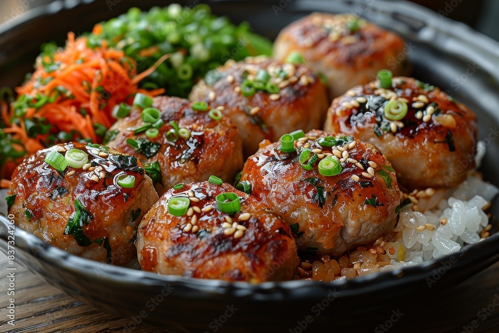 Korokke - Japanese croquettes filled with meat or vegetables, breaded and fried. Korokke - Japanese croquettes filled with meat or vegetables, breaded and fried.