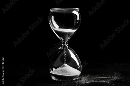 Crafting a powerful metaphor. sand hourglass symbolizes the passage of time and its impact