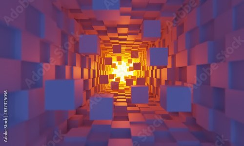 Futuristic background. Tunn...