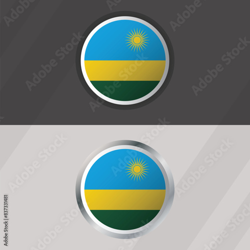 Free Download Vector Rwanda Round Flag Template - GFXLoad