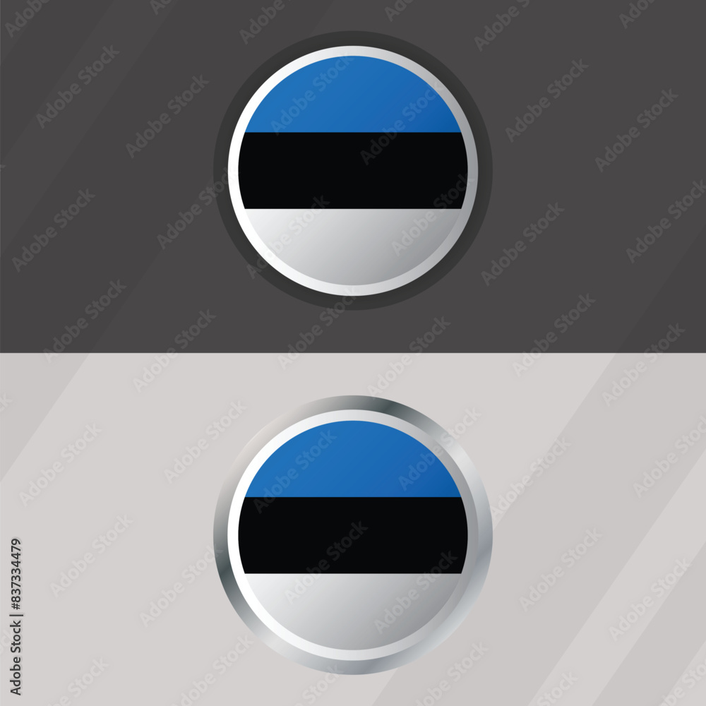 Vector Estonia Round Flag Template Vector Estonia Round Flag Template