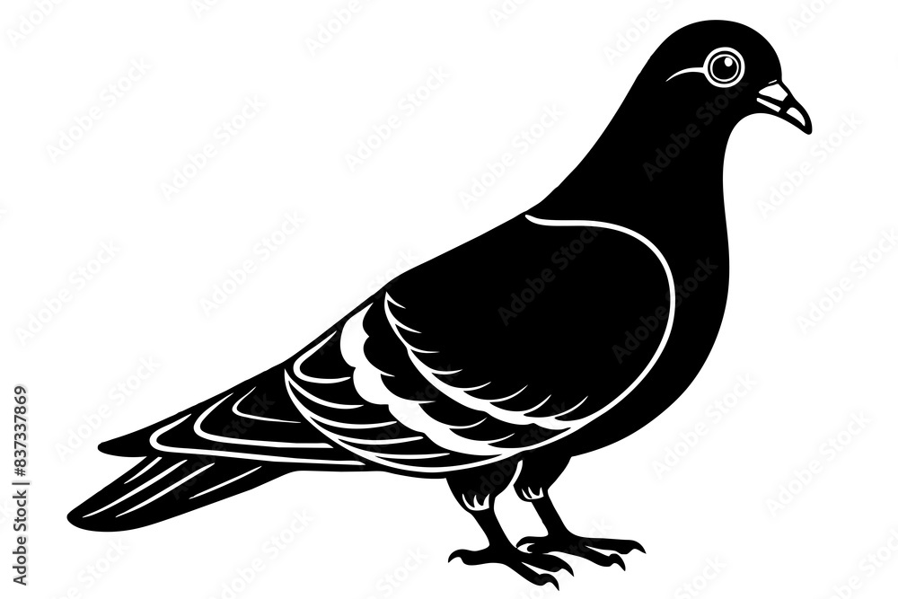 pigeon silhouette vector illustration pigeon silhouette vector illustration