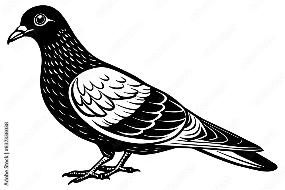 pigeon silhouette vector illustration pigeon silhouette vector illustration