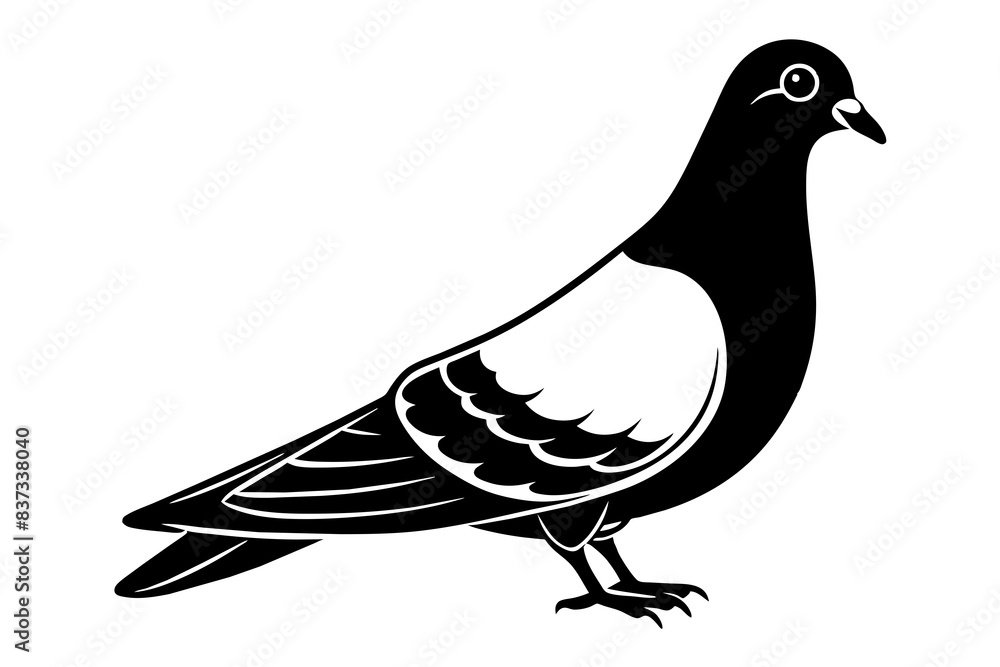 pigeon silhouette vector illustration pigeon silhouette vector illustration