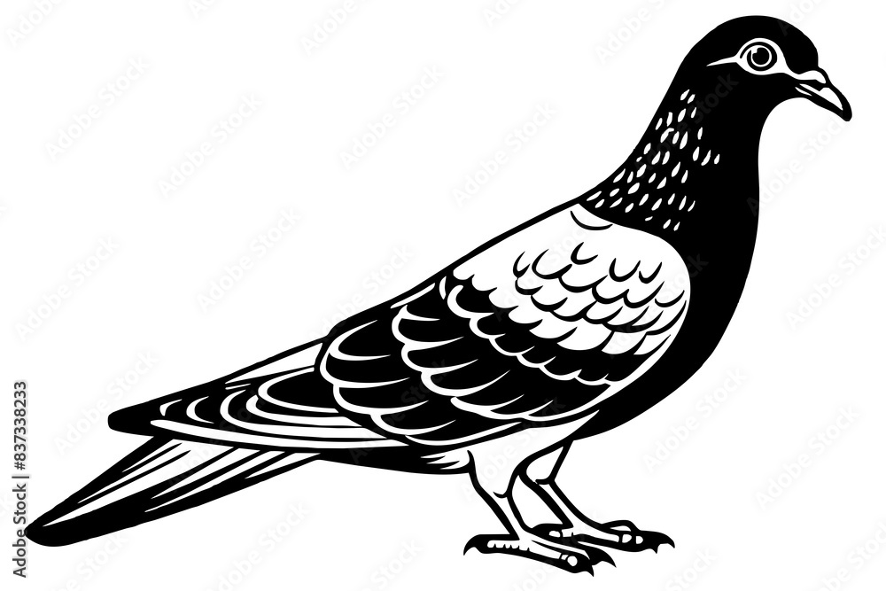 pigeon silhouette vector illustration pigeon silhouette vector illustration