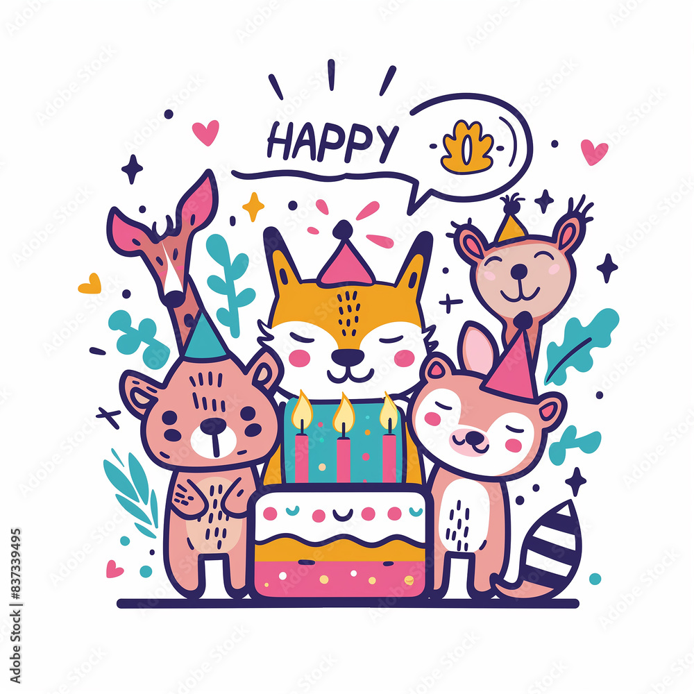 Naklejka premium emotion birthday