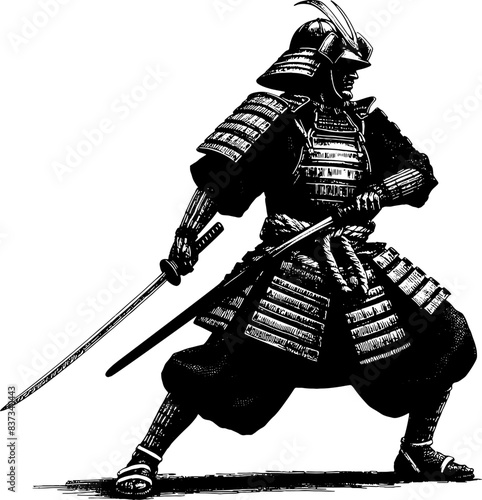 Samurai With Katana Sword