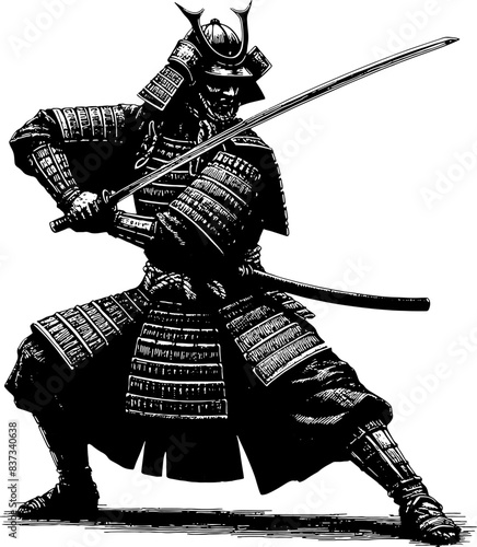 Samurai With Katana Sword