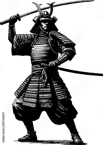 Samurai With Katana Sword