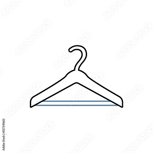 hanger concept line icon. Simple element illustration. hanger shirt concept outline symbol design.