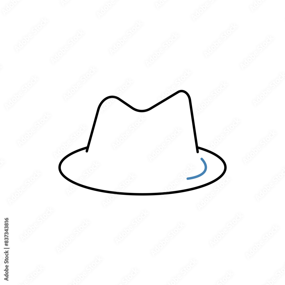 hat concept line icon. Simple element illustration. hat concept outline symbol design. hat concept line icon. Simple element illustration. hat concept outline symbol design.