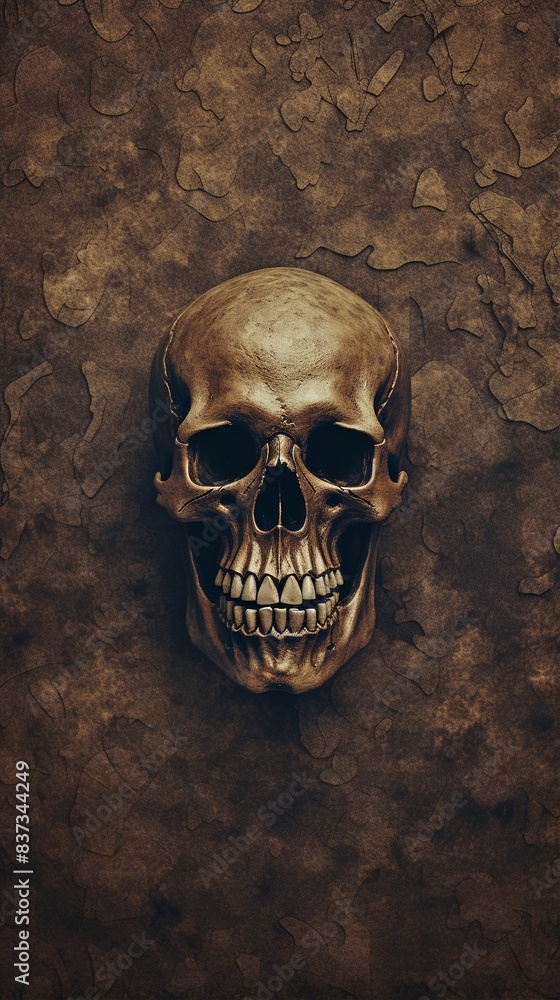 skull and crossbones on black, copy space, generative ai skull and crossbones on black, copy space, generative ai