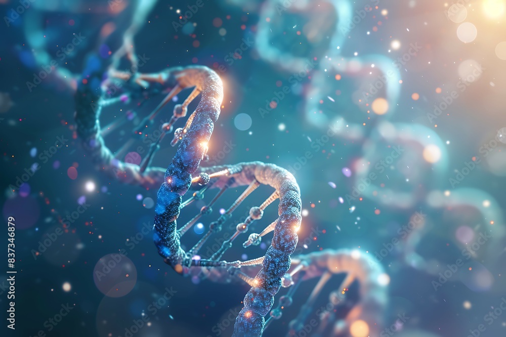 DNA double helix model. Scientific concept DNA double helix model. Scientific concept