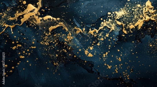 golden splashes on a dark background wallpaper