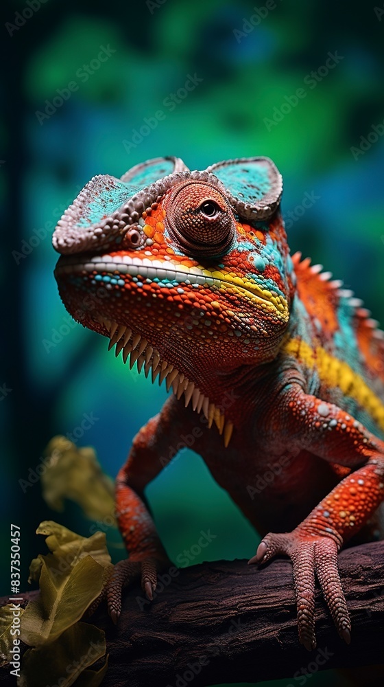 close up of a chameleon, generative ai close up of a chameleon, generative ai