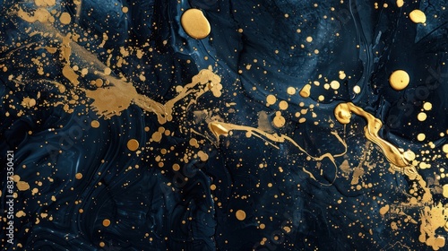 golden splashes on a dark background wallpaper