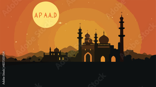 Eid al adha mubarak Design Background. Vector illustration
