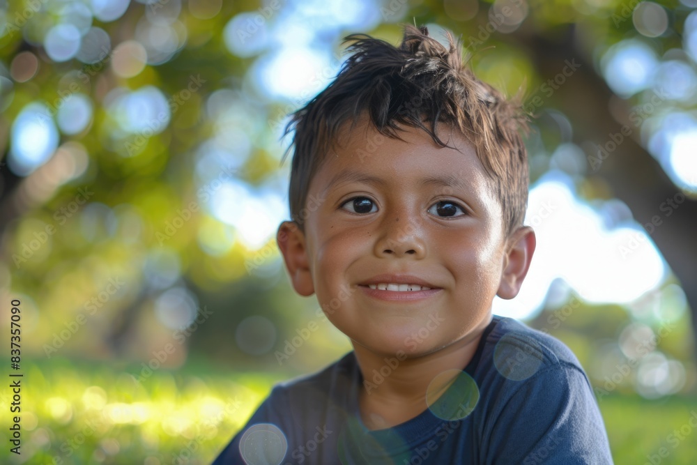 Hispanic Child. Cheerful Young Boy Enjoying Playtime in the Park Hispanic Child. Cheerful Young Boy Enjoying Playtime in the Park