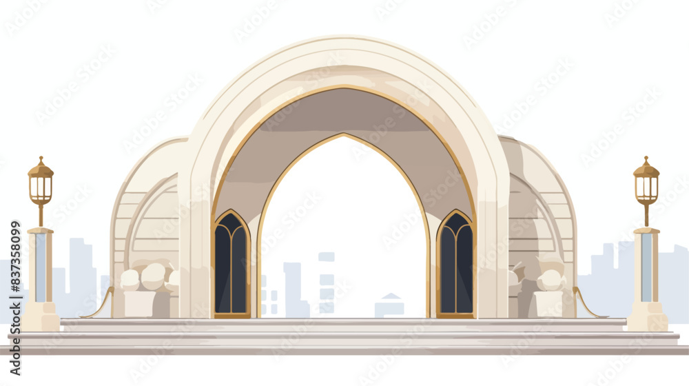 Exhibition stand Gate entrance vector with for mock